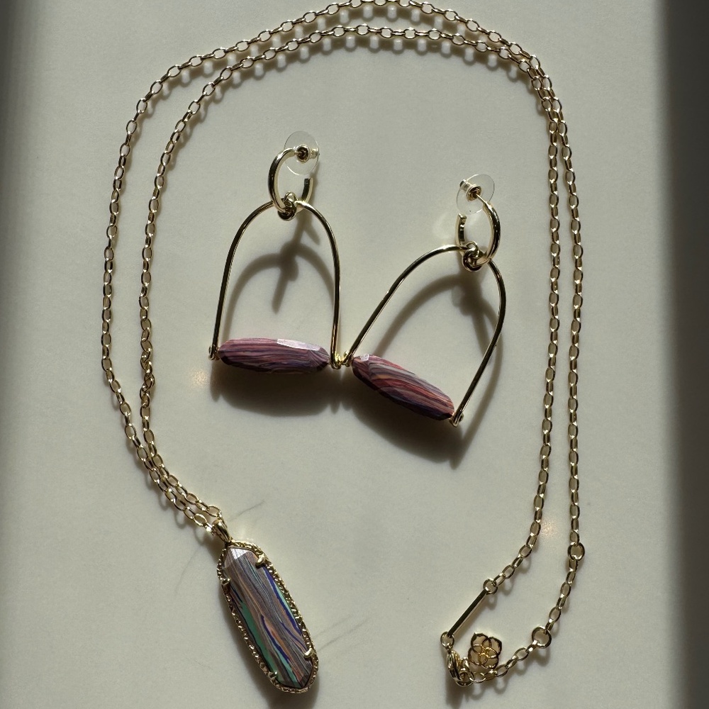 Kendra Scott Layla Necklace and earring SET